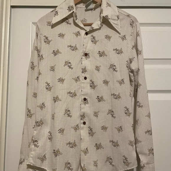 Kennington California Ltd 70s Mickey Mouse Minnie Mouse Button up shirt - Picture 1 of 10